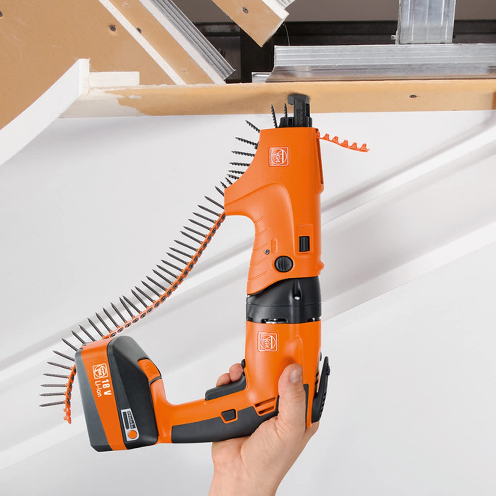 FEIN - Atornillador inalámbrico ASCT 18 Select | potente destornillador inalámbrico para construcción en seco | adecuado para placas de yeso de alta resistencia/placas de yeso duro