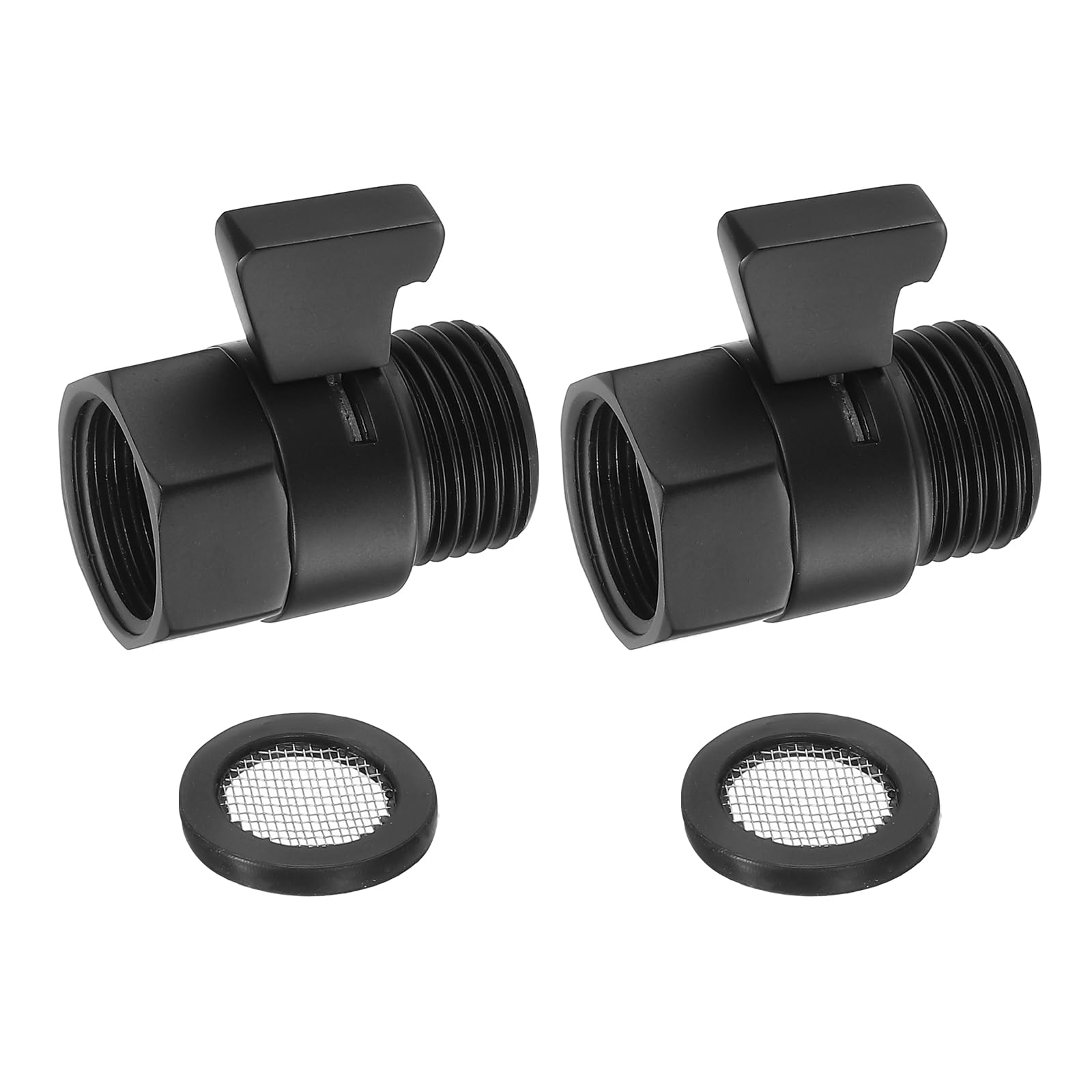 Válvula de control de flujo G1/2 negra para regular la presión y evitar el goteo en la ducha