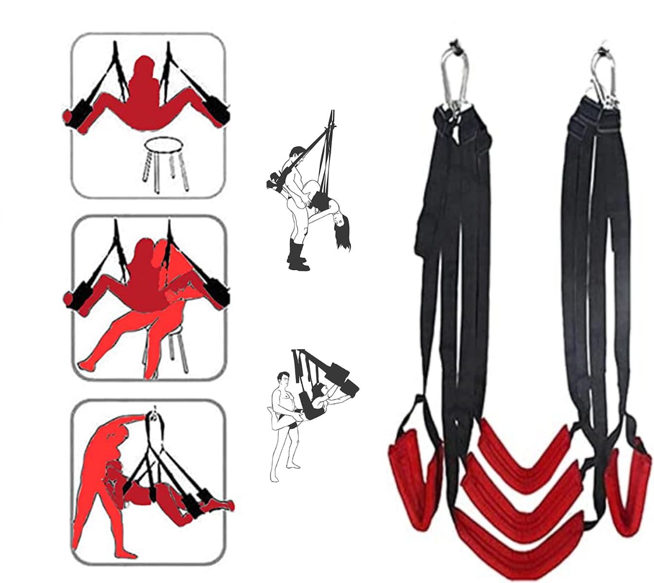 Siège réglable Red Five avec balançoire pour appuie-tête et sangle de porte divisée
