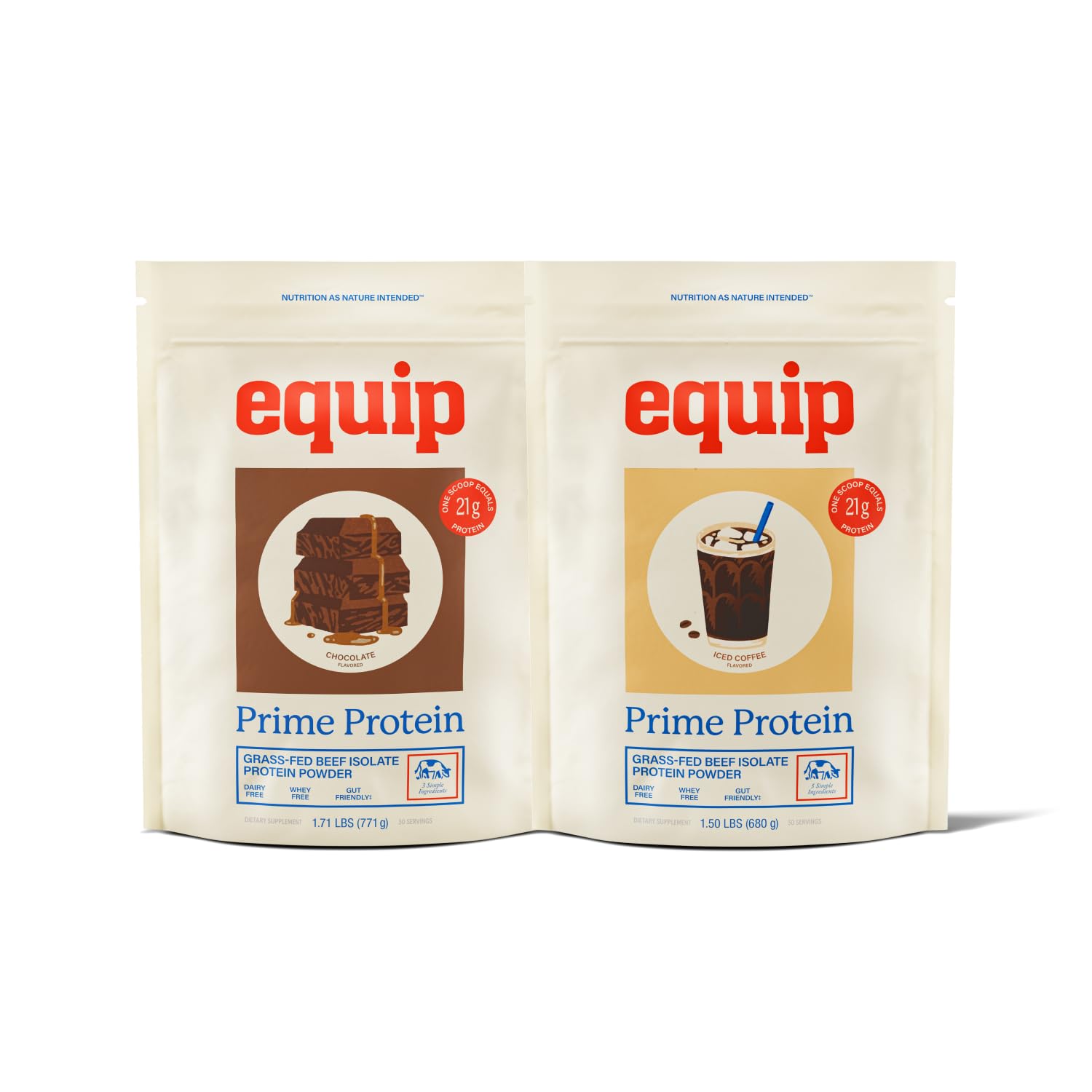 Foods Prime Protein Powder Chocolate & Prime Protein Powder Iced Coffee