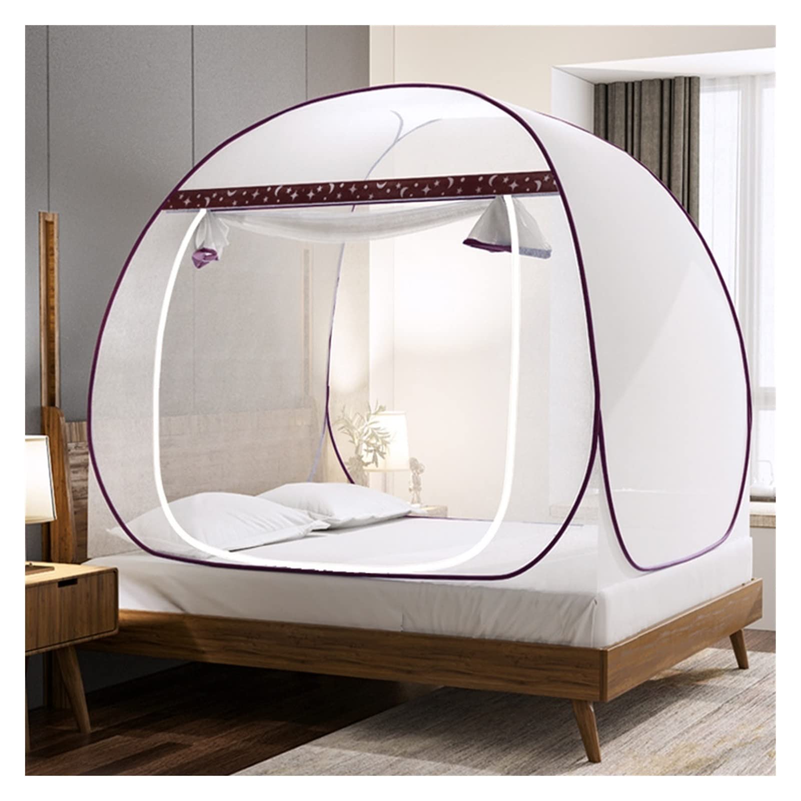 DXTFDHB Pop Up Mosquito Net with Zipper Anti-mosquito Tent Durable Large Camping Tent Easy to Setup