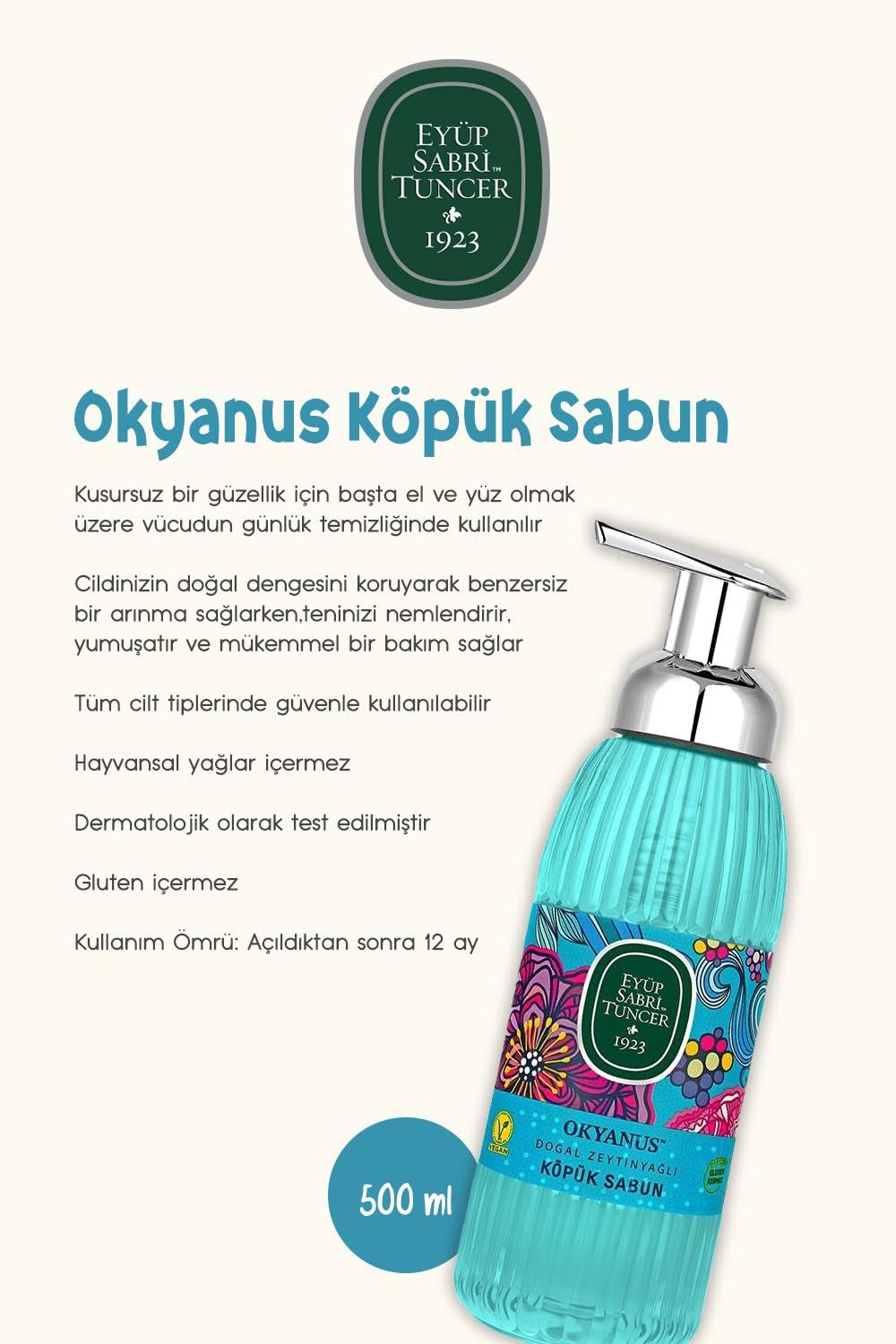 Okyanus Kolonya 150ml ve 400ml, Köpük ve Sıvı Sabun 500ml ve Rosie Pamuk