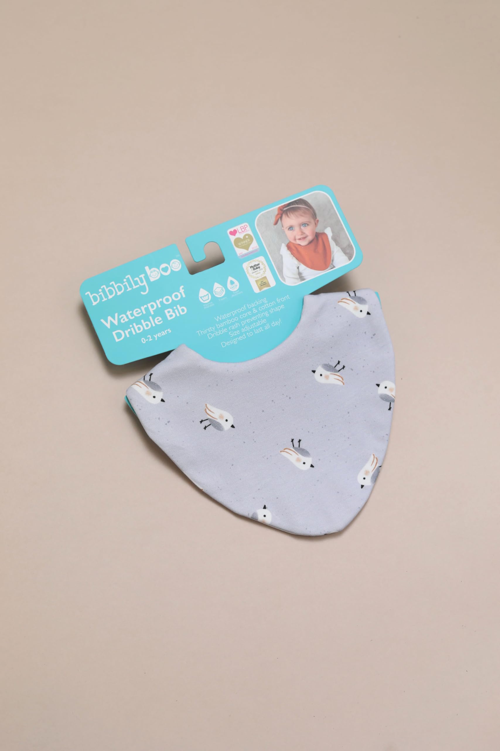 Bibbilyboo Waterproof Baby Dribble Bib, 3 Pack, 0-2 Years, Highly Absorbent & Naturally Antibacterial, Adjustable - Image 4