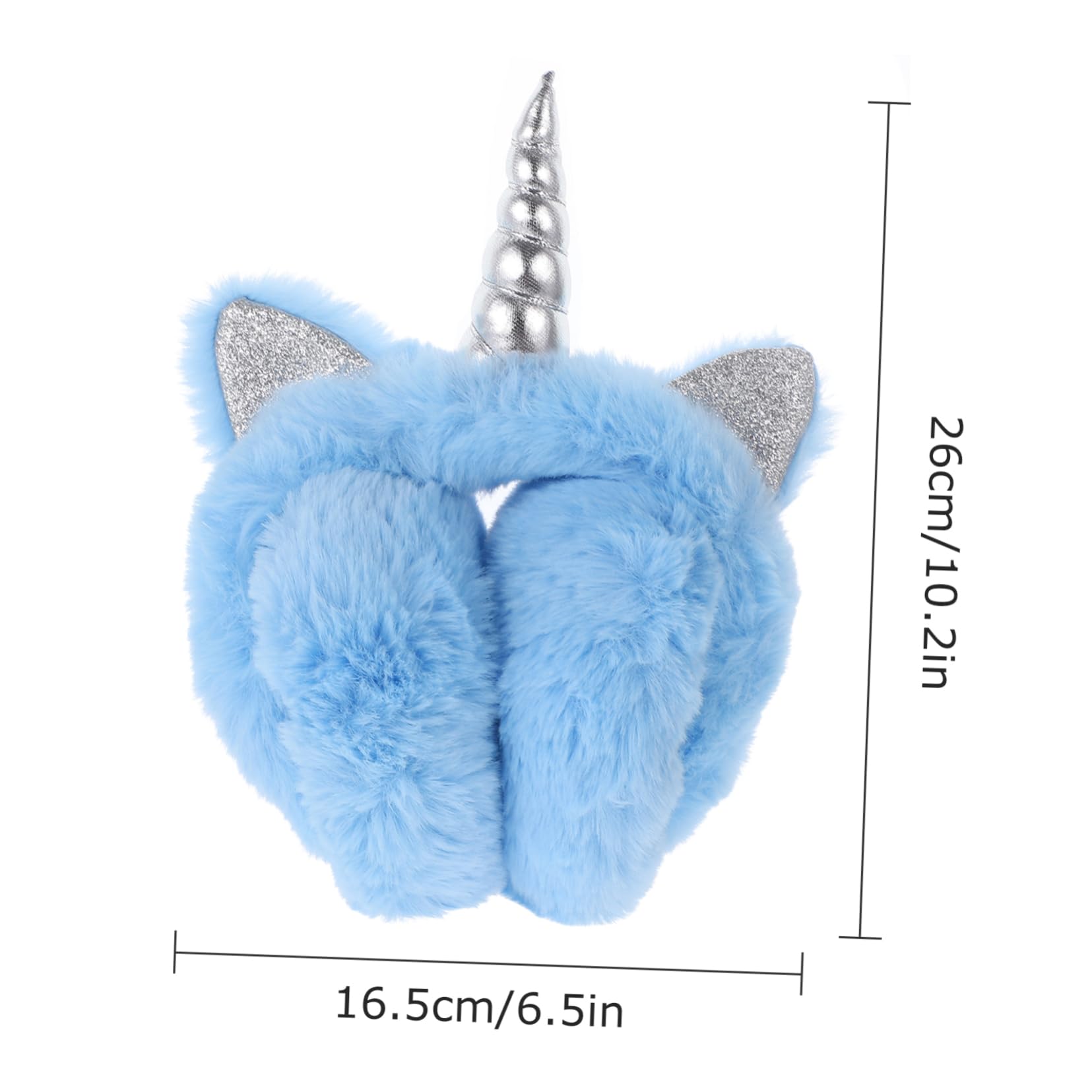 Beaupretty Unicorn Plush Ear Covers Adjustable Fall Winter Ear Warmers for Comfortable and Lightweight for Outdoor Activities and Halloween Festivities