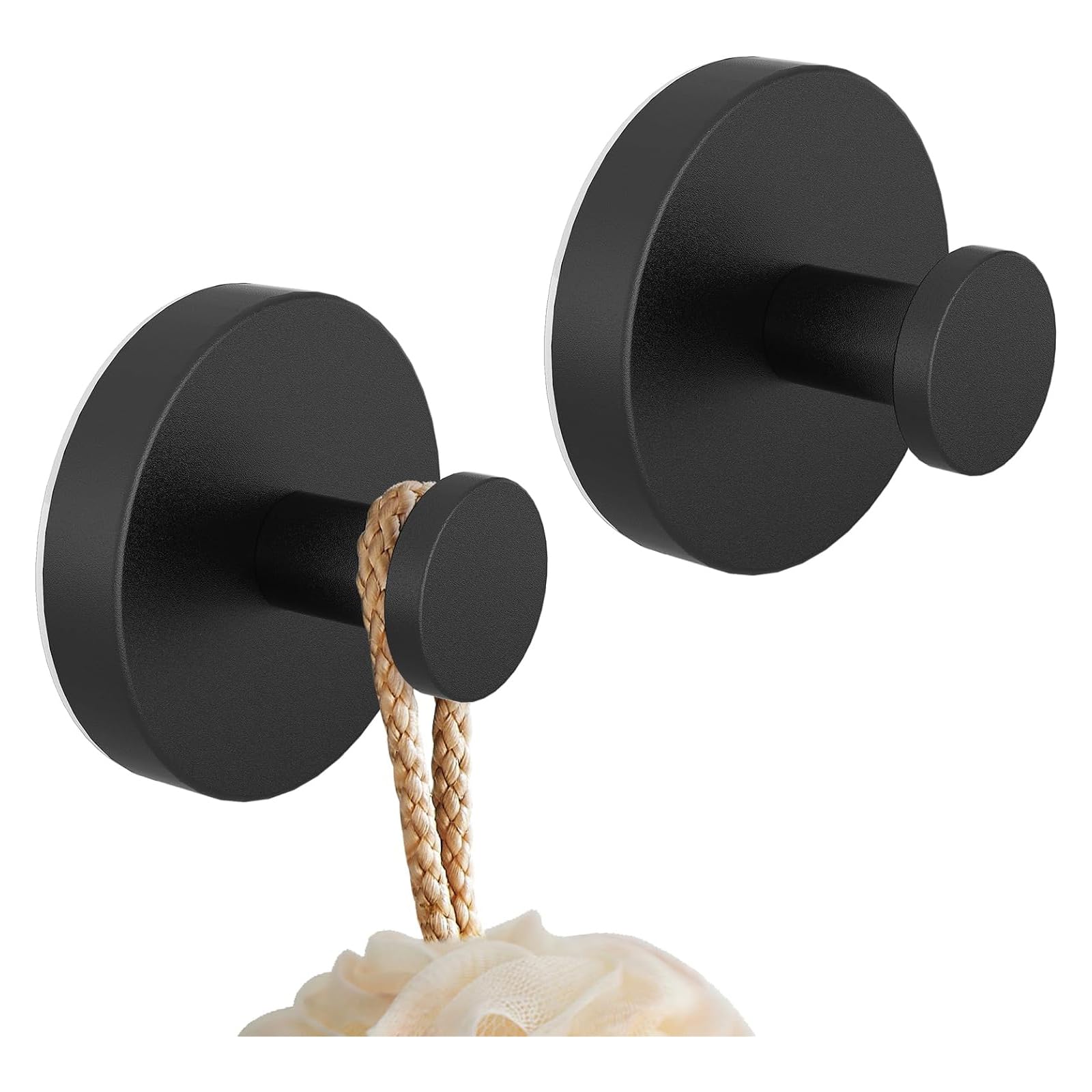 Uraoiac2PCS Suction Cup Hooks Removable Towel Rack Stainless Steel No-Drill Hooks for Shower, Bathroom, Glass Door, Mirror