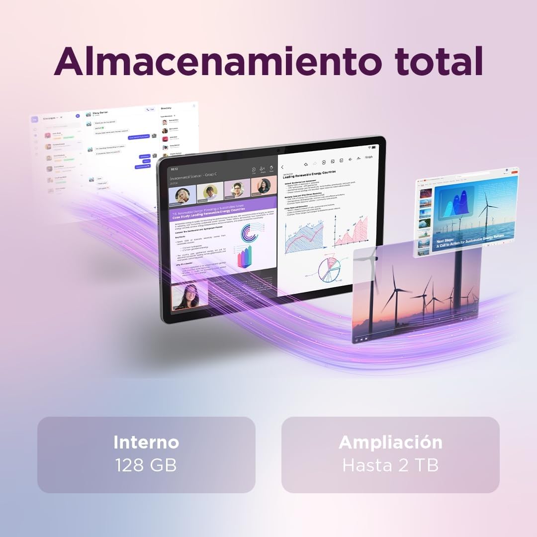 Lenovo Idea Tab – Tablet 11" 2.5K (MediaTek Dimensity 6300, 8 GB RAM, 128 GB UFS, 90 Hz, 4 Altavoces, Wi-Fi 5, Bluetooth 5.2, Android 15) Color Gris – Incluye Tab Pen — view 11