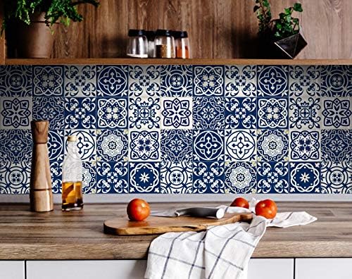 Miniatura 8 de Mi Alma - Adhesivos para azulejos en muro de 6 x 6 pulgadas, 24 unidades, calcomanías de azulejos Talavera, diseño de aplicación, ideal para