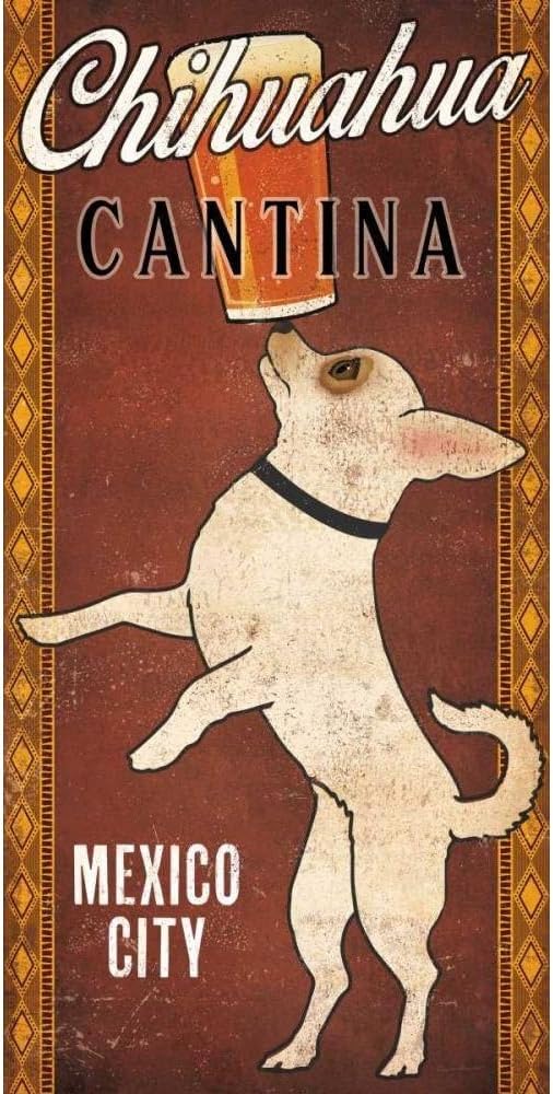 ArtDirect White Chihuahua on Red Unframed Art Print Giclee Poster by Fowler, Ryan - Ready for Framing with Customization Sizes 5x10, 7x14, 10x20, 18x36, 24x48, and 30x60 Inches