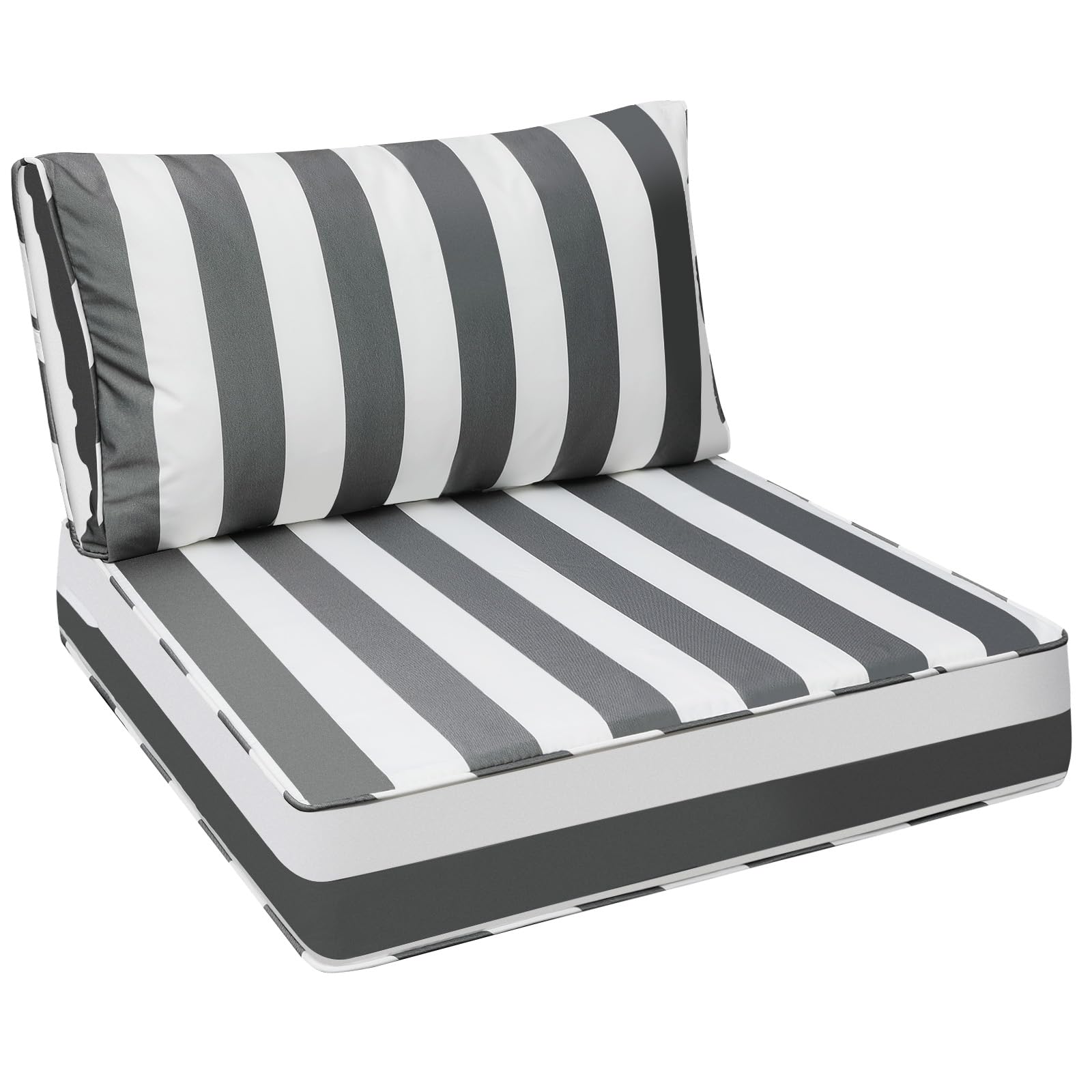 AAAAAcessories Outdoor Chair Cushions, 24 x 24 x 5 + 13.5 in, Set of 1