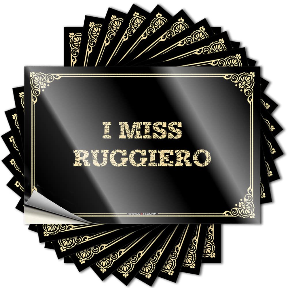 I Miss Ruggiero Stickers Must | Funky Hard Removable Decal Pack(8X12CM)