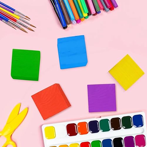 Miniatura 3 de Bloques de madera sin terminar de 1 pulgada, 30 cubos de madera para manualidades de madera, cubos de madera natural en blanco, bloques cuadrados de