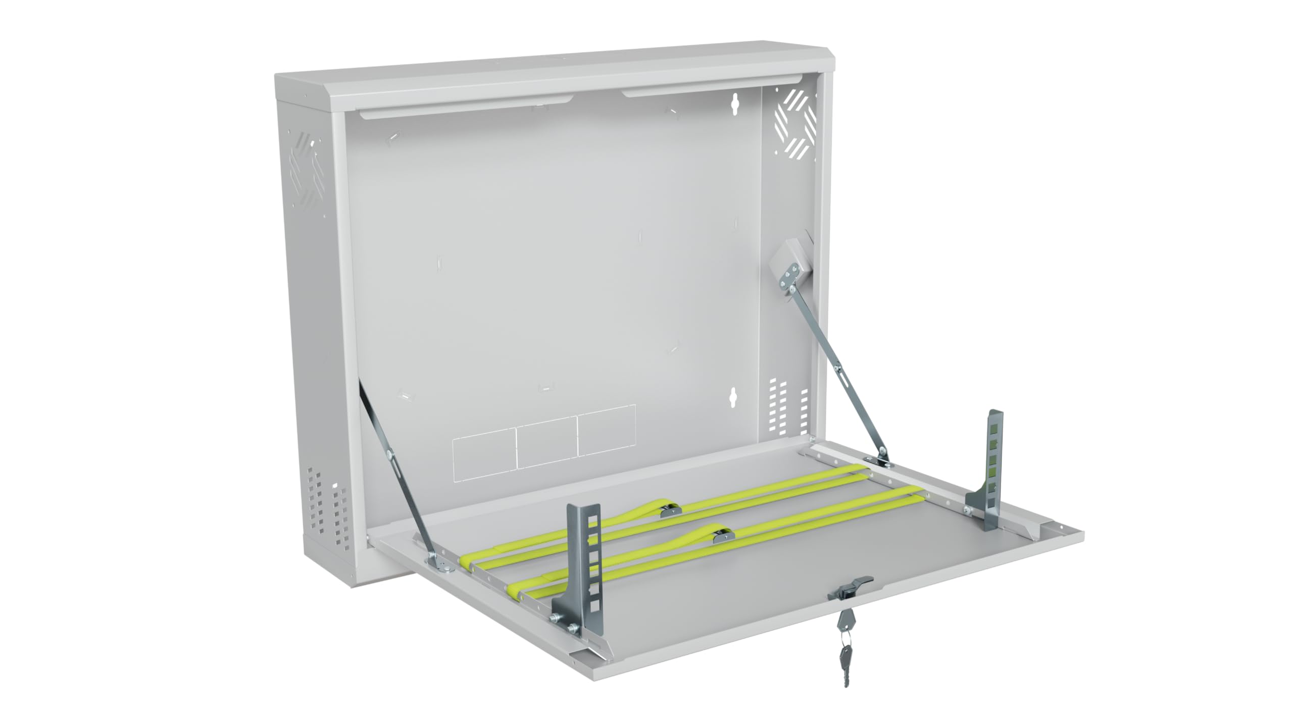 CCTV Server Netzwerkschrank 19 Zoll 2U - Serverschrank Hergestellt aus hochbelastbarem Metall - Computer- & Server-Racks - Netzwerk Kabinett mit Abschließbarem Gehäuse