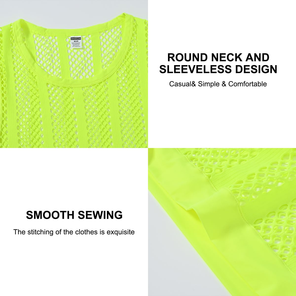 Durchsichtiges Fischnetz-Tanktop für Herren, ärmellos, gestreift, Netzstoff, enganliegend, Muskel-Top, Workout, Strand-Shirt