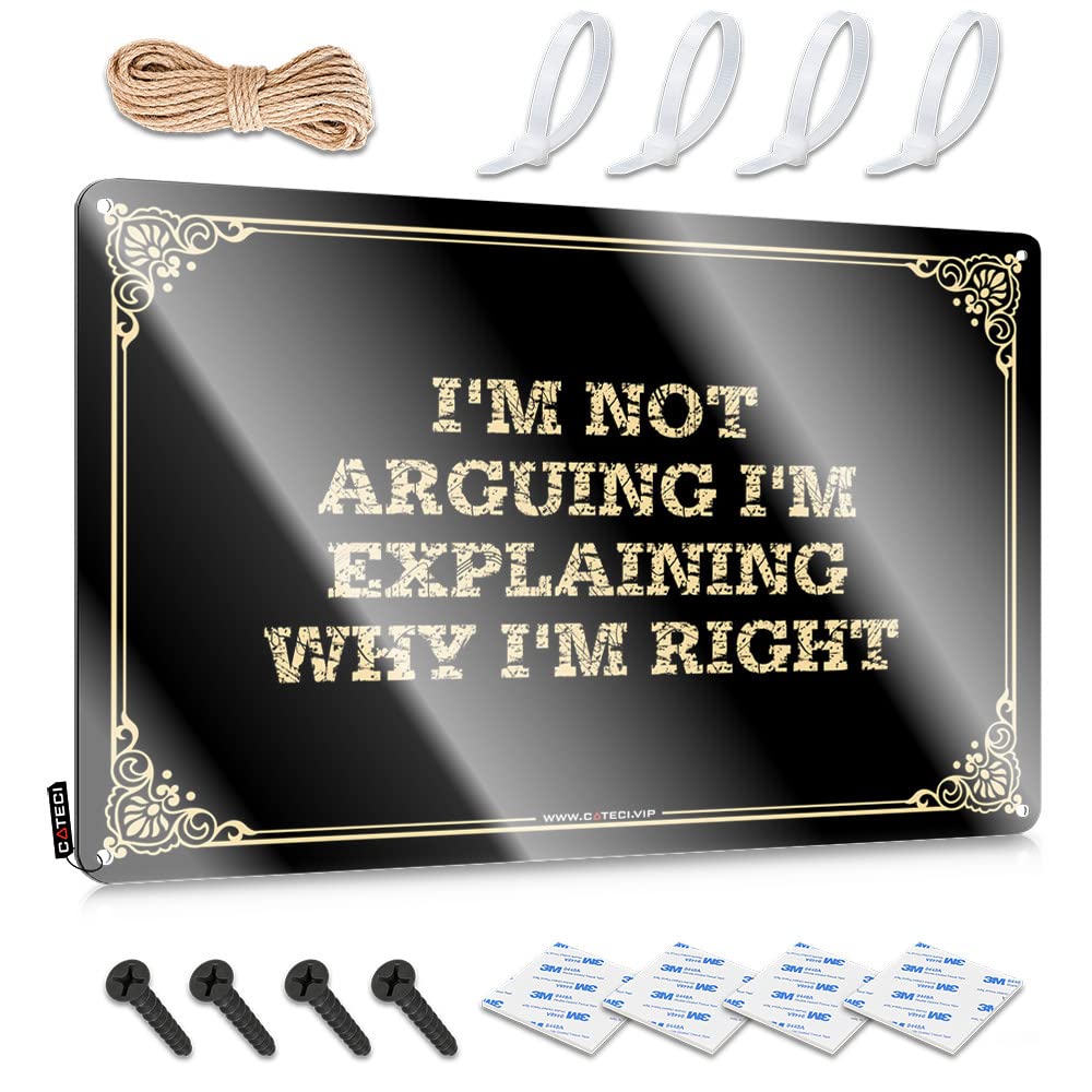 Tin Deck Cool Wall Decor - I'm Not Arguing I'm Explaining Why I'm Right Personalized Rustic Wall Hanging(30X40CM)