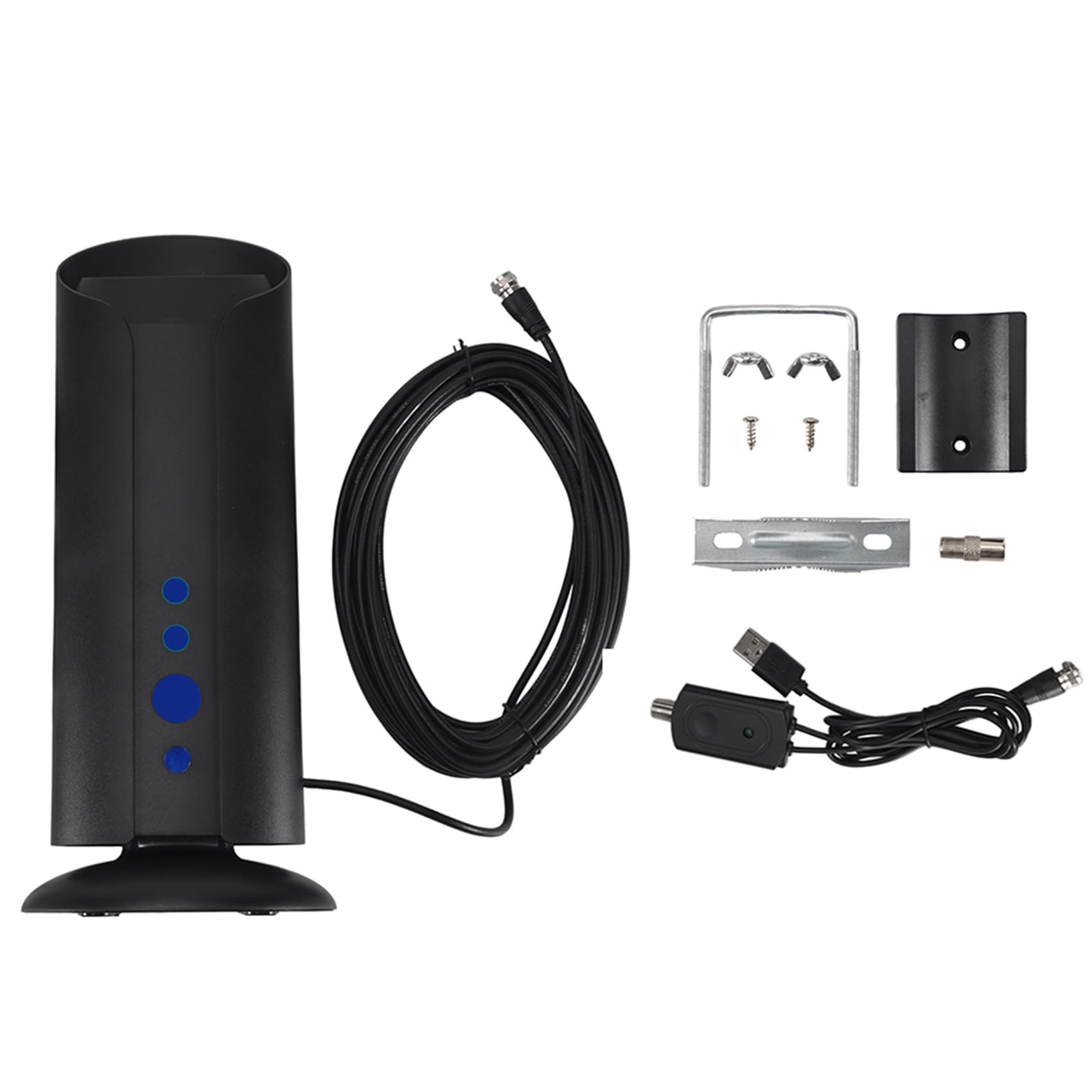 moonsun 2 x Antenna TV 8K 4K Full HD Antenna HDTV da oltre 450 miglia di portata, con il amplificatore potente e amplificatore di segnale per Smart TV