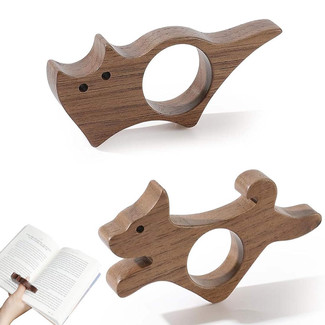 Soporte de página de madera, marcador de libros, accesorios para libros, regalo para amantes de los libros