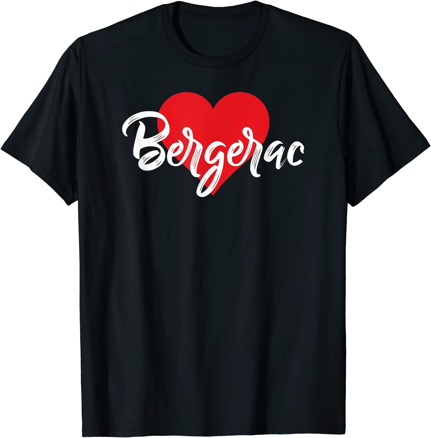 Dordogne Villes Françaises SouvenirsJ'aime Bergerac France Femmes Coeur T-Shirt