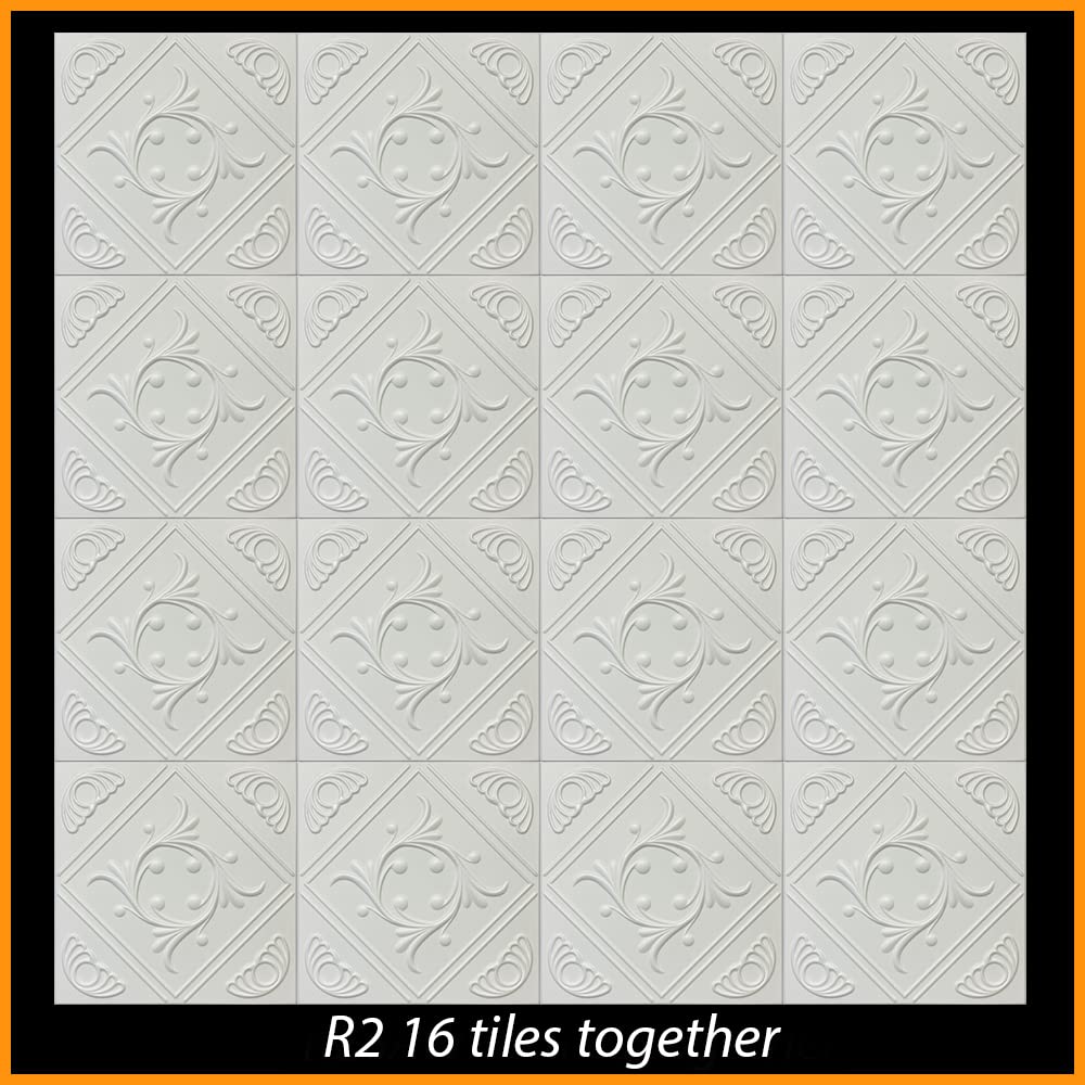 Anet R2W Plain White Foam Glue Up 20x20 Decorative Ceiling Tiles (8) (21 sq.ft.)