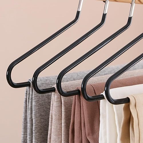 Miniatura 5 de PHILISENMALL Percha para pantalones en forma de ganso para el hogar, no deja marcas, antideslizante, de ganso, en forma de Z, perchas de metal para