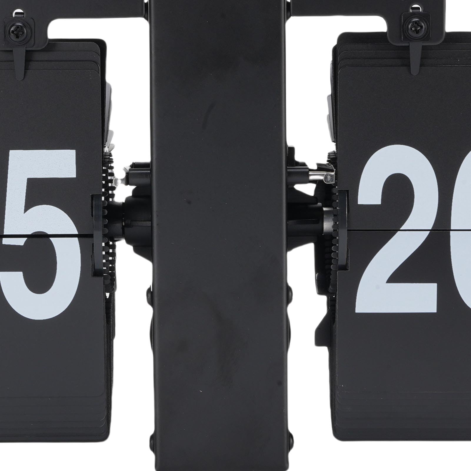 SIXRUN Digitale Flip-Uhr mit mechanischem Blättereffekt, Vintage-Stil Schreibtischuhr für Wohnzimmer, Büro & Arbeitszimmer – 12-Stunden-Anzeige, Schwarze Tafel mit weißen Ziffern
