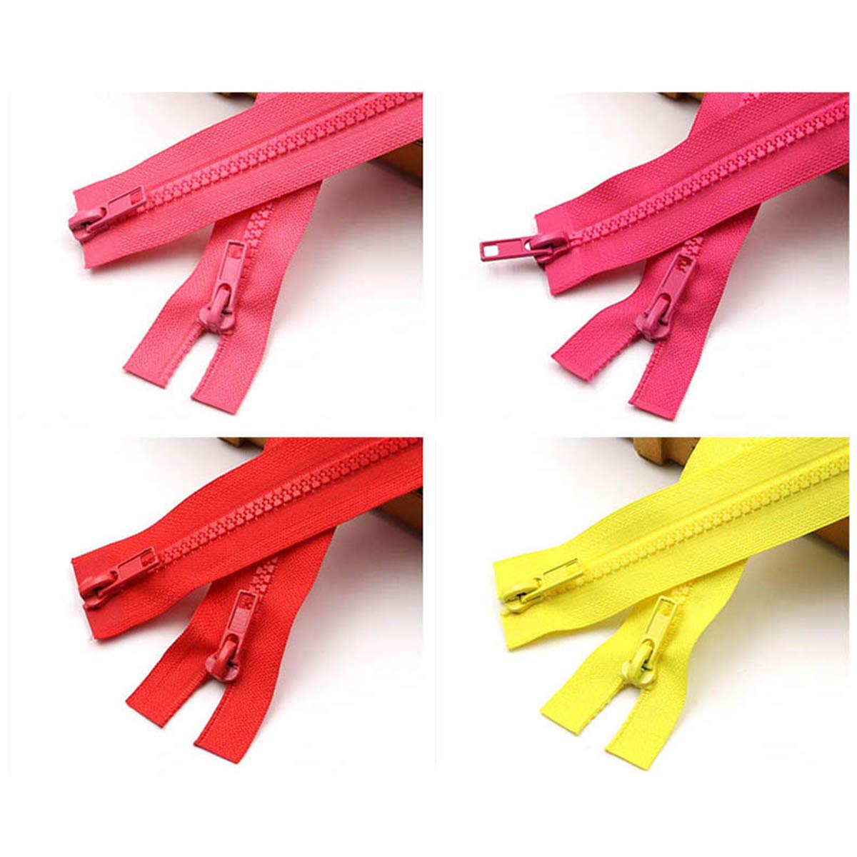 cremallera desmontable, 2 cremalleras de resina 5# doble extremo abierto 50/200cm(Color 7,200cm)