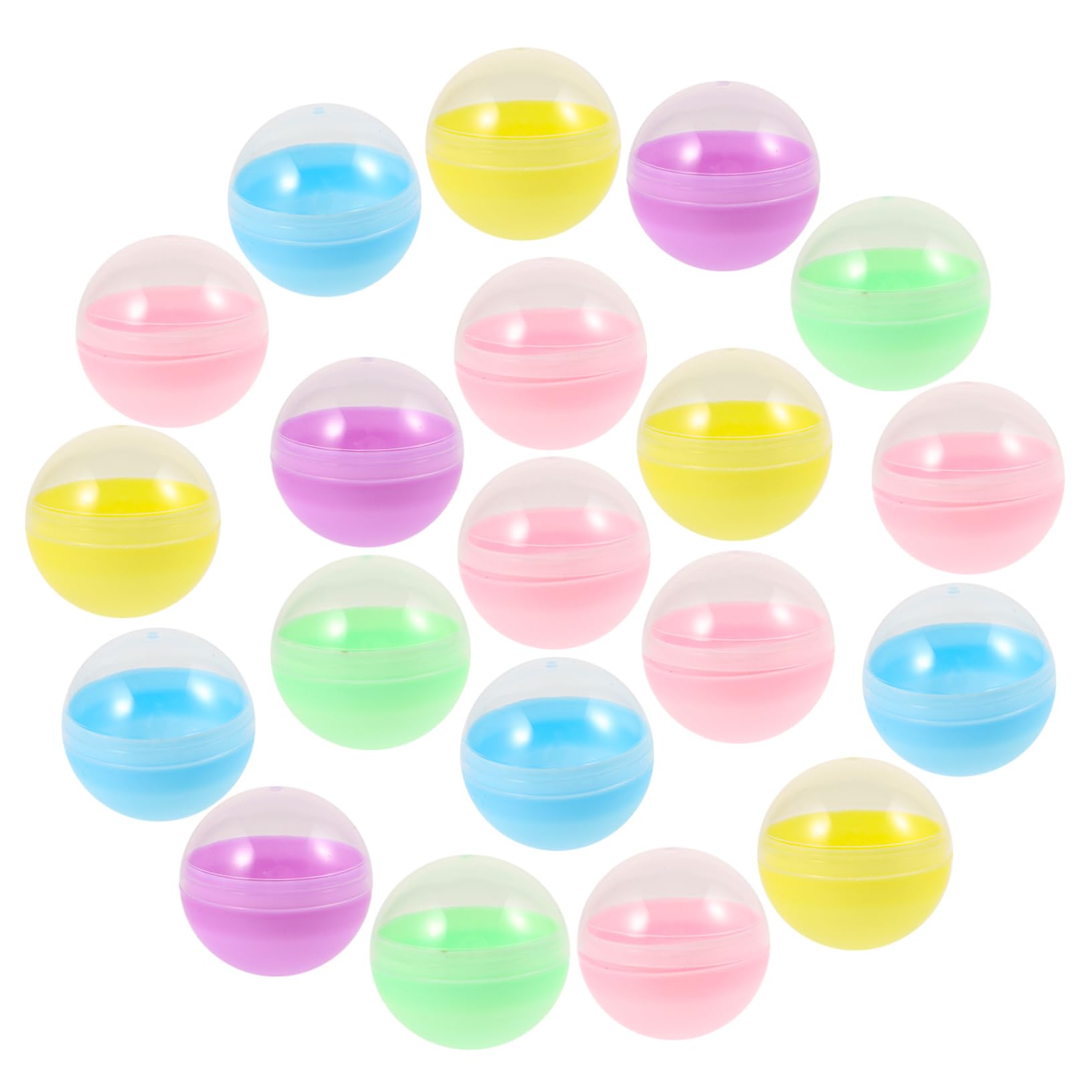 MERRYHAPY Gumballs Machine Round Balls 50pcs Fillable Balls Storage Container for Vending Machines Toys