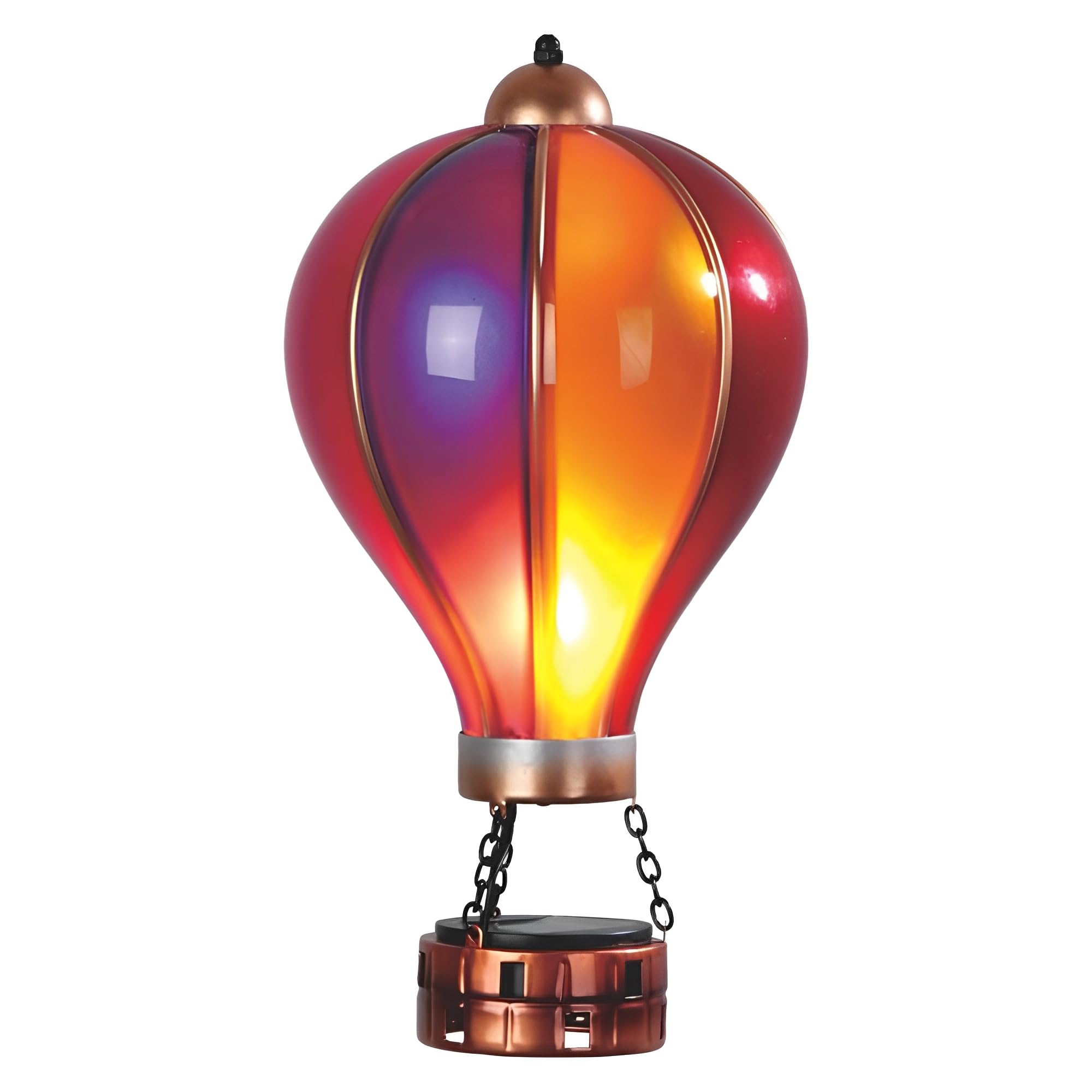 Statue solaire montgolfière cuivre luminaire intérieur salon chambre 28cm