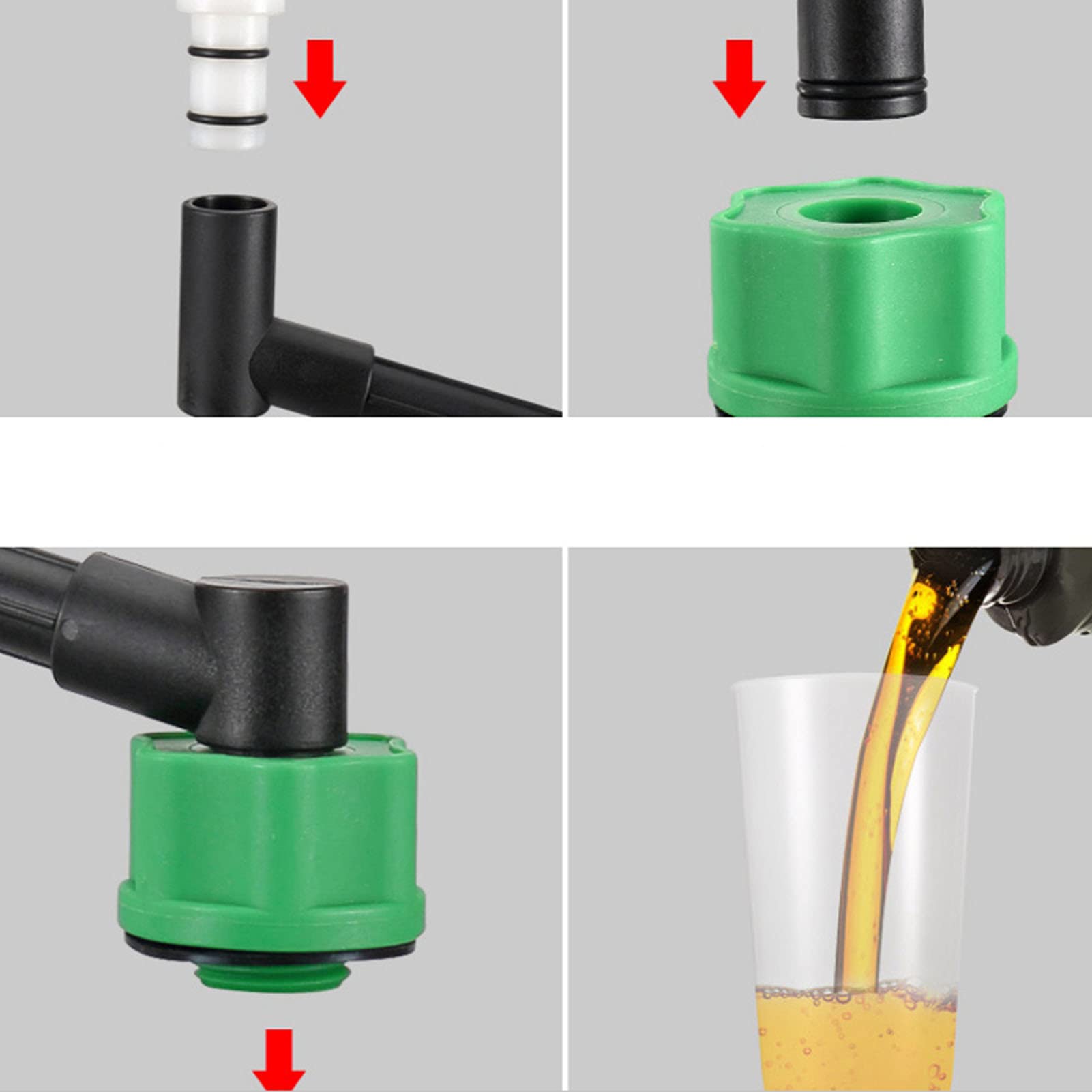 Juego De Embudos Para Aceite De Motor 10Pcs Con Adaptadores Y Tubo Extensor Giratorio Compatible Con Vehículos Europeos Asiáticos Y Americanos Herramienta Práctica Para Llenado Sin Derrames
