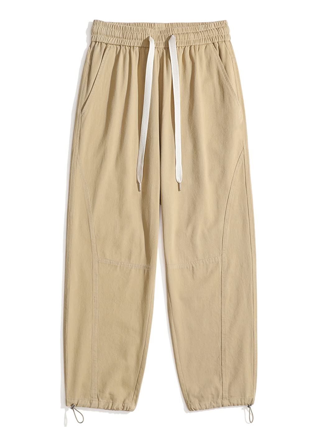 keusyoi Pantaloni della tuta dritti da uomo di primavera estate Streetwear Pantaloni larghi da jogging larghi in cotone Pantaloni casual da uomo Pantaloni larghi