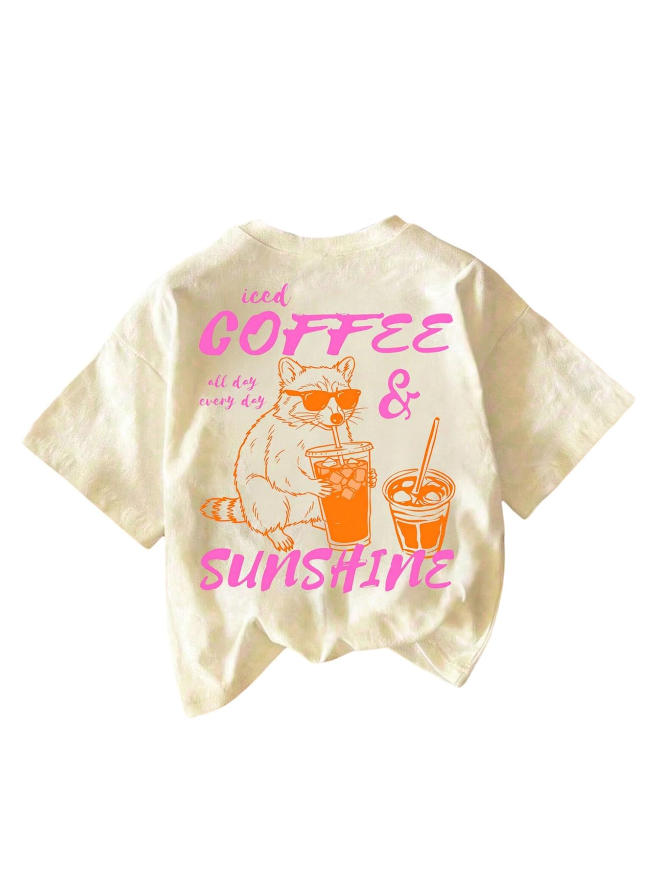 RoseSeek Women's Graphic Letter Tee Crew Neck Trendy Summer Vintage T Shirt