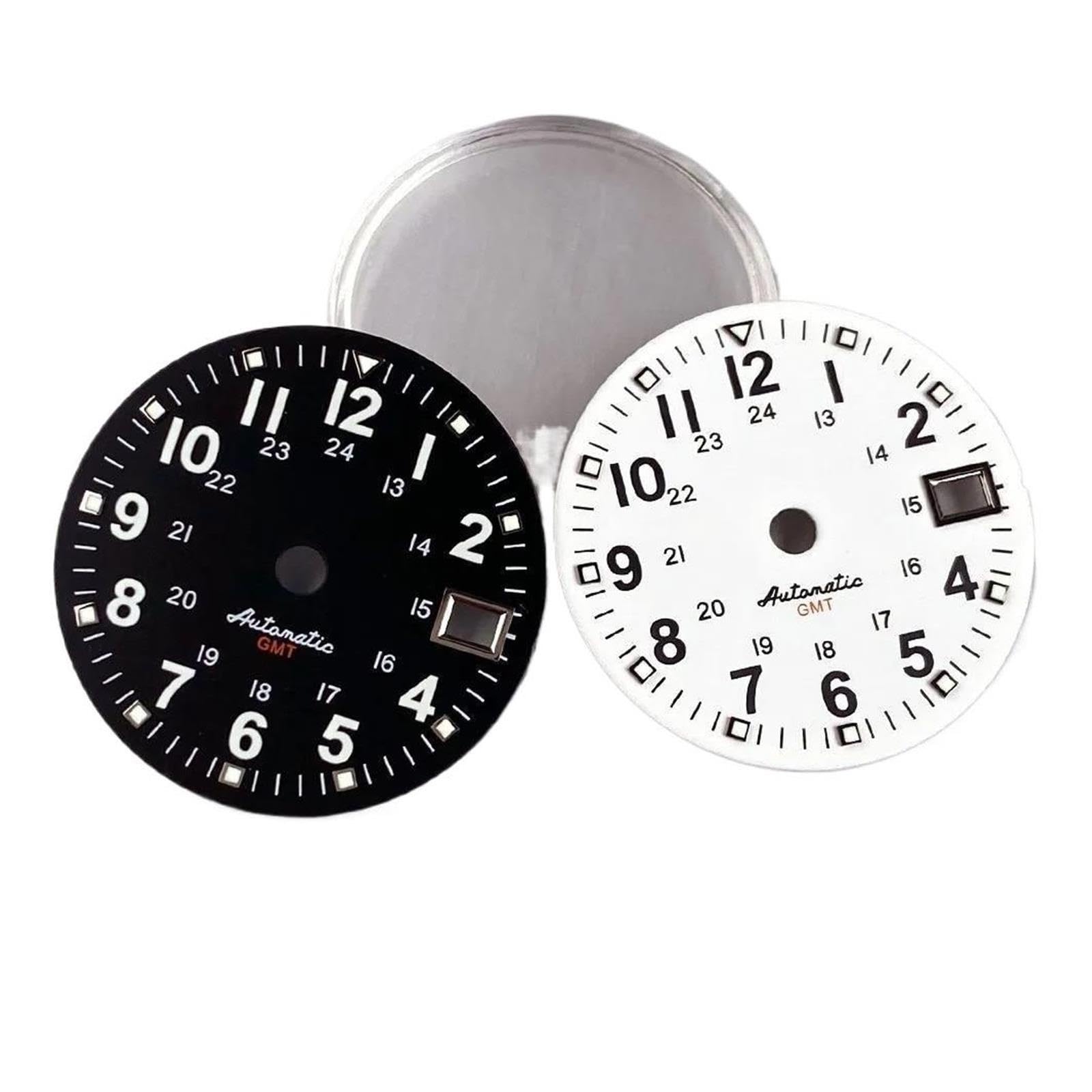 1 szt. Tarcza zegarka ze stali nierdzewnej GMT o średnicy 28,5 mm