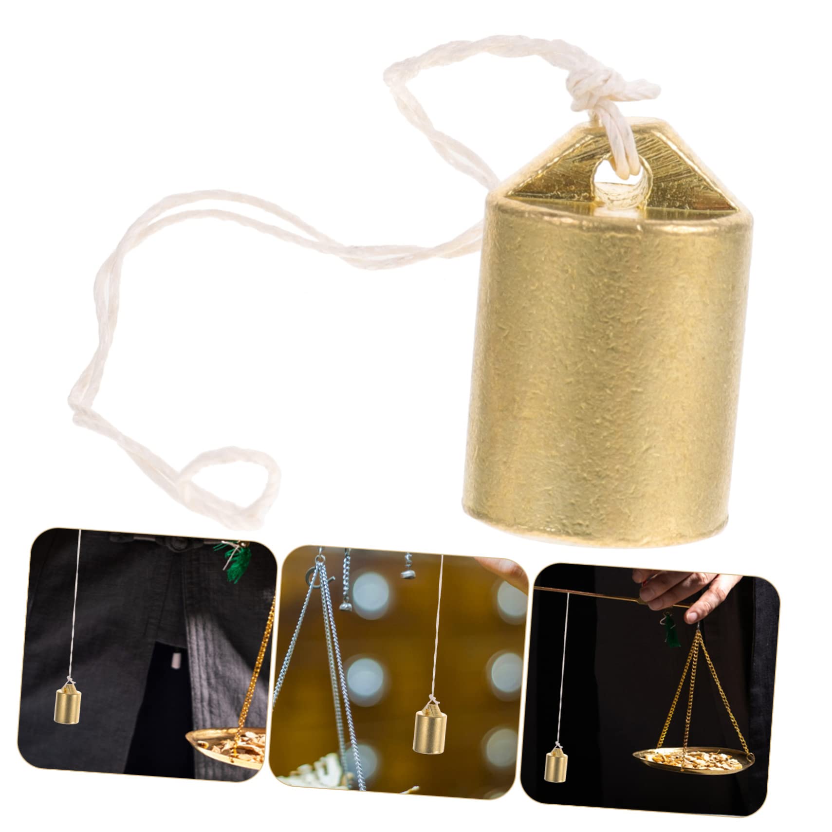 Didiseaon 5 Piezas Pesos Peso De Escala Reutilizable Gramos a Pequeña Escala Tradicional Chino Suministros De Retro Chino Multiusos Golden Aleación De Cobre