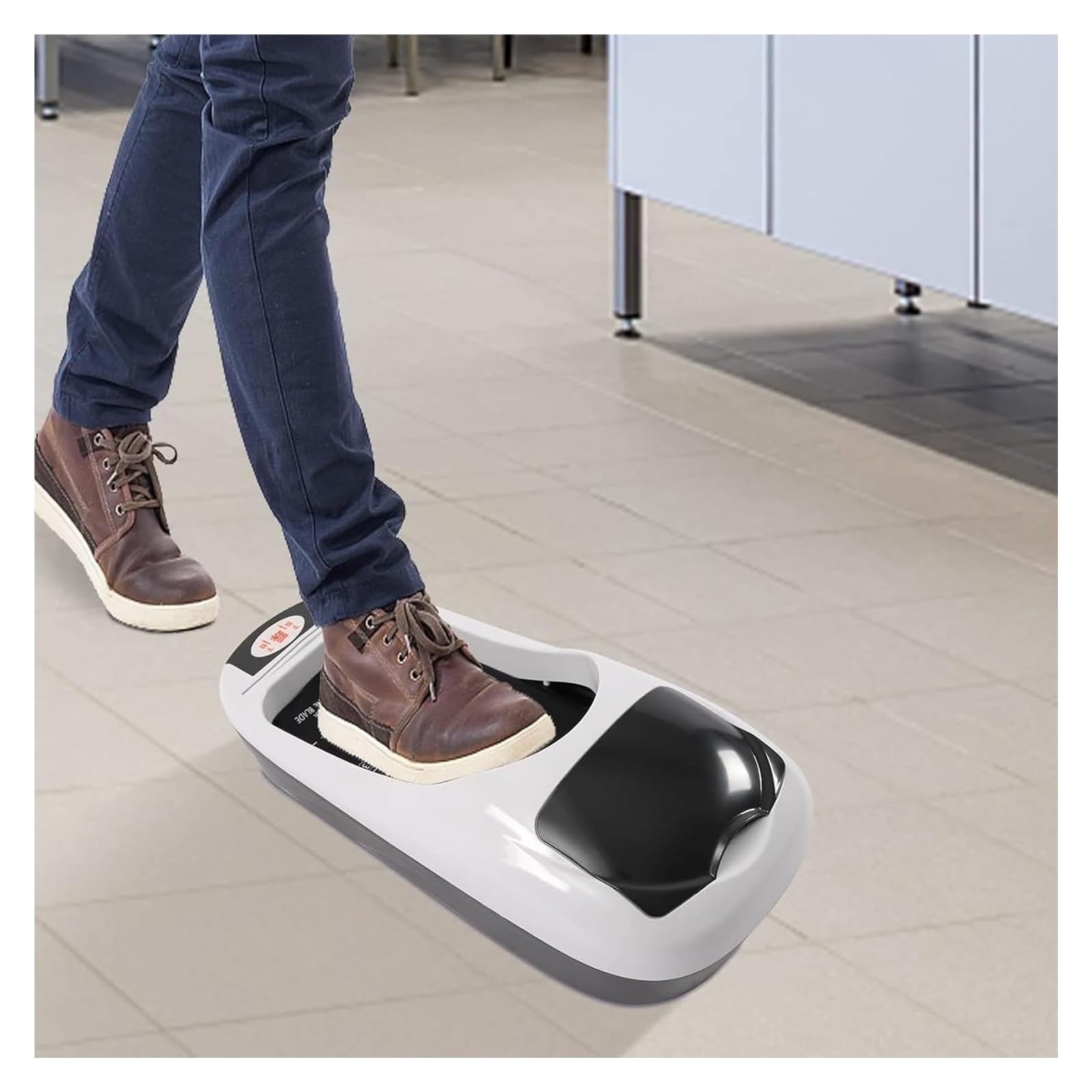 Cubrezapatos automático, dispensador portátil de cubrezapatos y botas for interiores, con 3 rollos de película, protector desechable for el suelo del hogar y la oficina.
