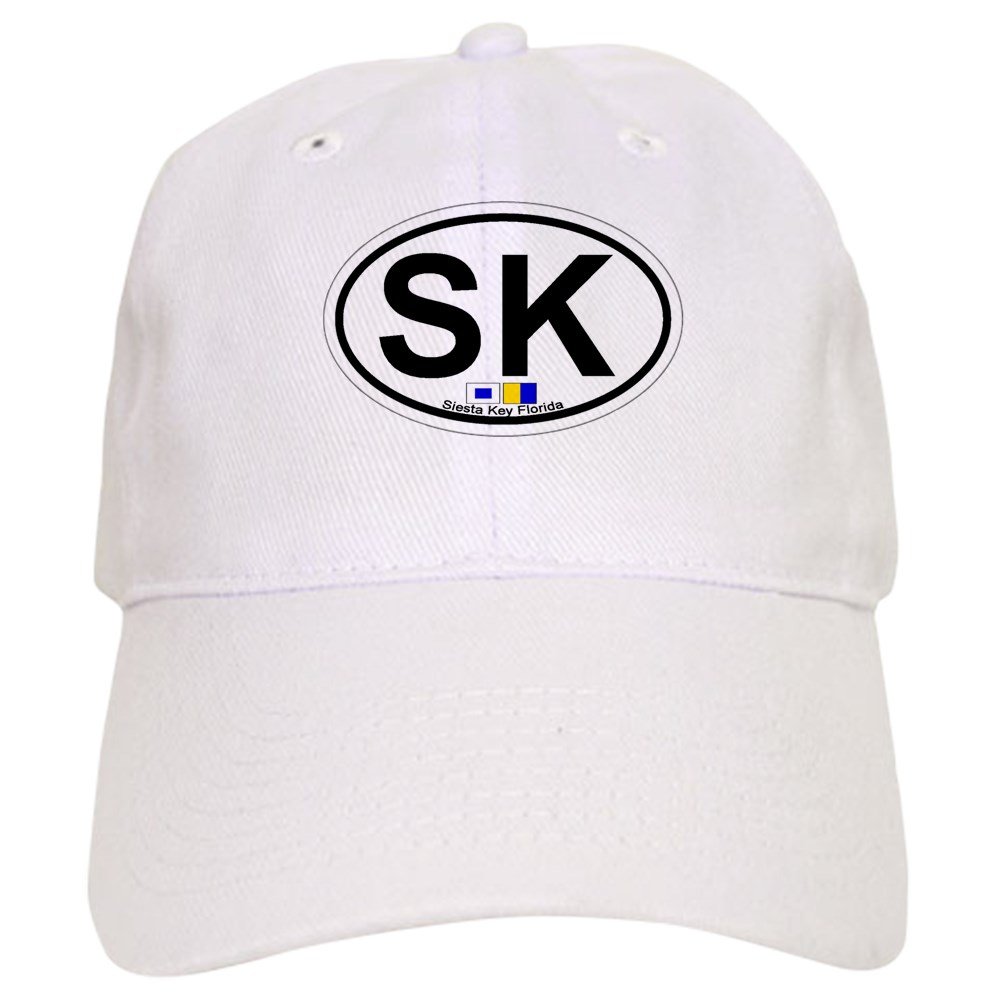 CafePressSiesta Key FL Oval Design Cap Adjustable Baseball Cap
