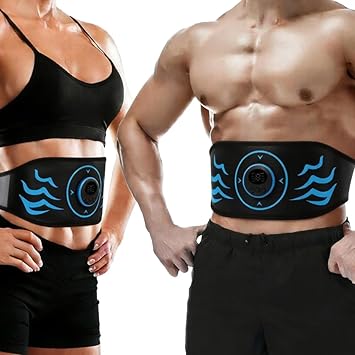 Muscle Electrostimulator, Electrostimulator for Abdominals with High Quality Skin, Electrostimulator with 8 Modes and 19 Intensities, USB Rechargeable