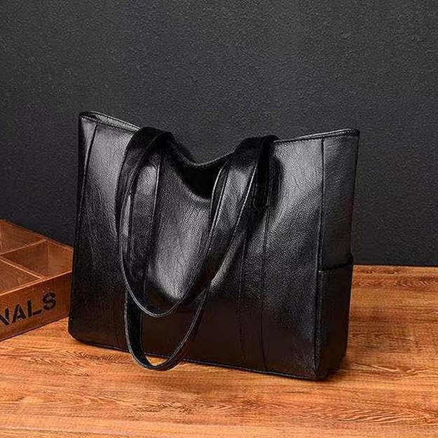 Image of Crossbody Bag for Women, Black Tone Shoulder Handbag for Women, Grain Texture with Inner Padded Pocket Handbag