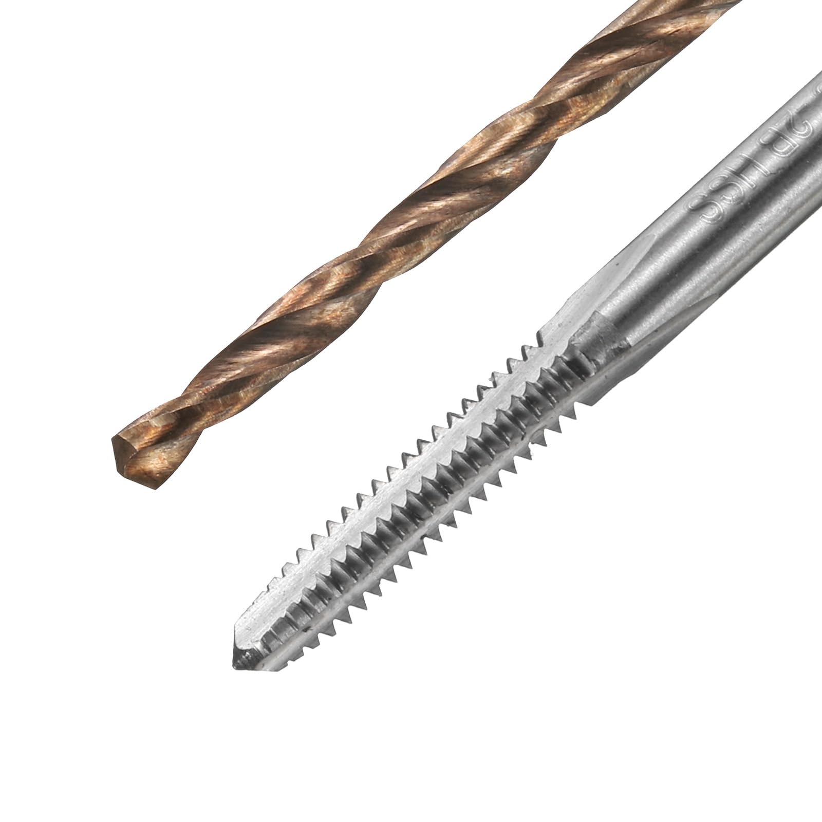 Zestaw gwintowników i wierteł, 2 szt. gwintowników z rowkiem prostym 6-32 UNC i 2 szt. wierteł krętych 2,6 mm, niepowlekanych/palonych na żółto HSS-6542/M35 HSS-CO