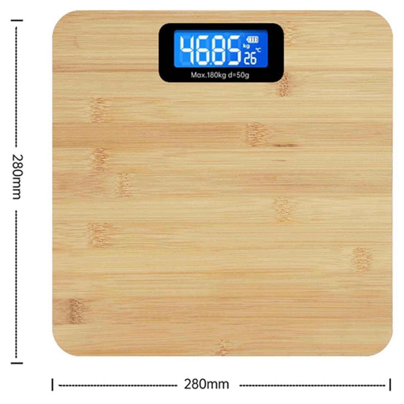 BáScula De BañO Báscula De Baño Digital Corporal Peso Madera Grasa Multifuncional Uso En Interiores