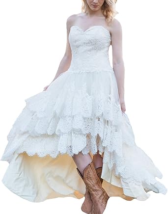 Plus size high low bridal gowns Clearance