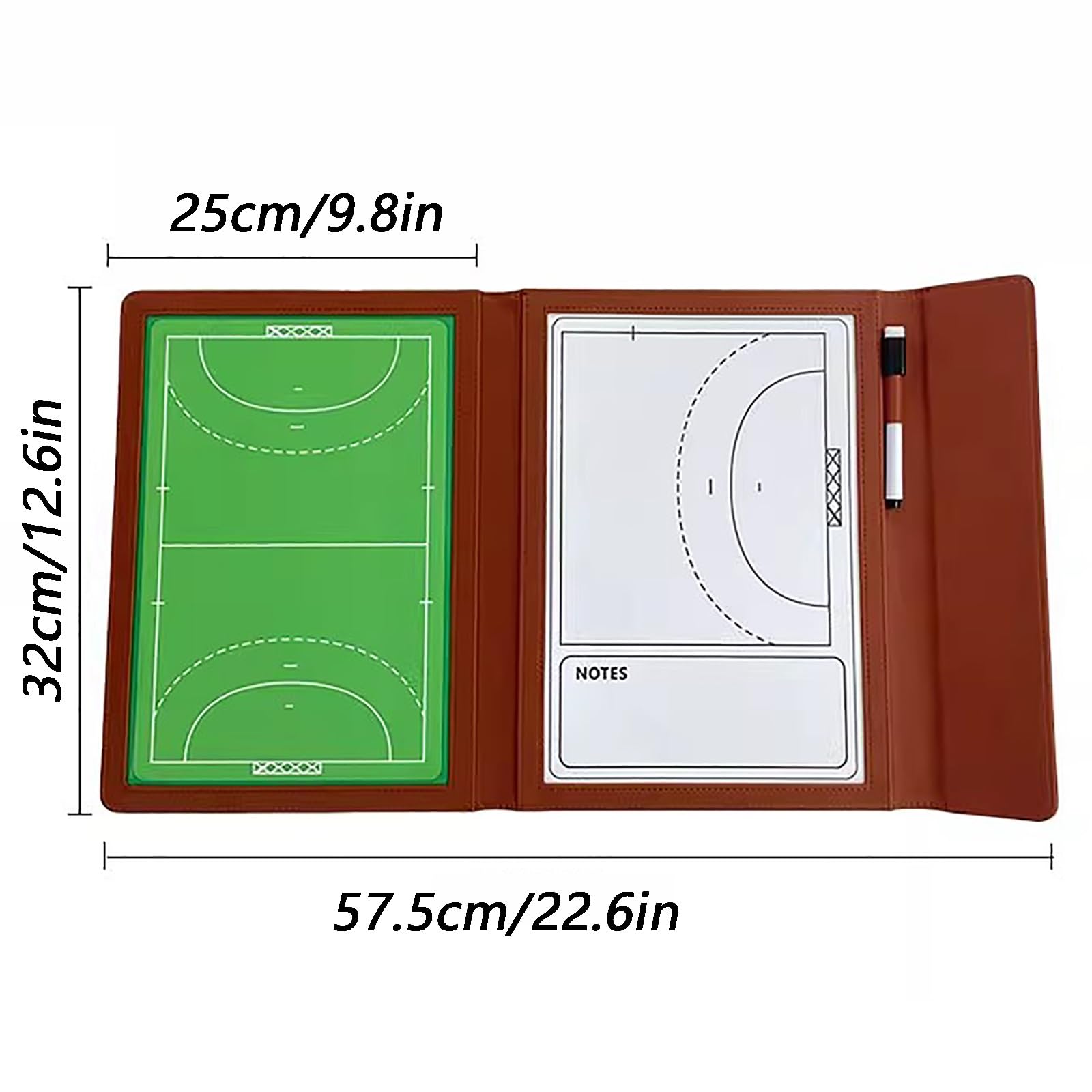 Pizarra Magnética para Entrenamiento de Balonmano, Pizarra Táctica Plegable, Diseño de Doble Cara, Escritura Suave, Fácil de Transportar, para Competición