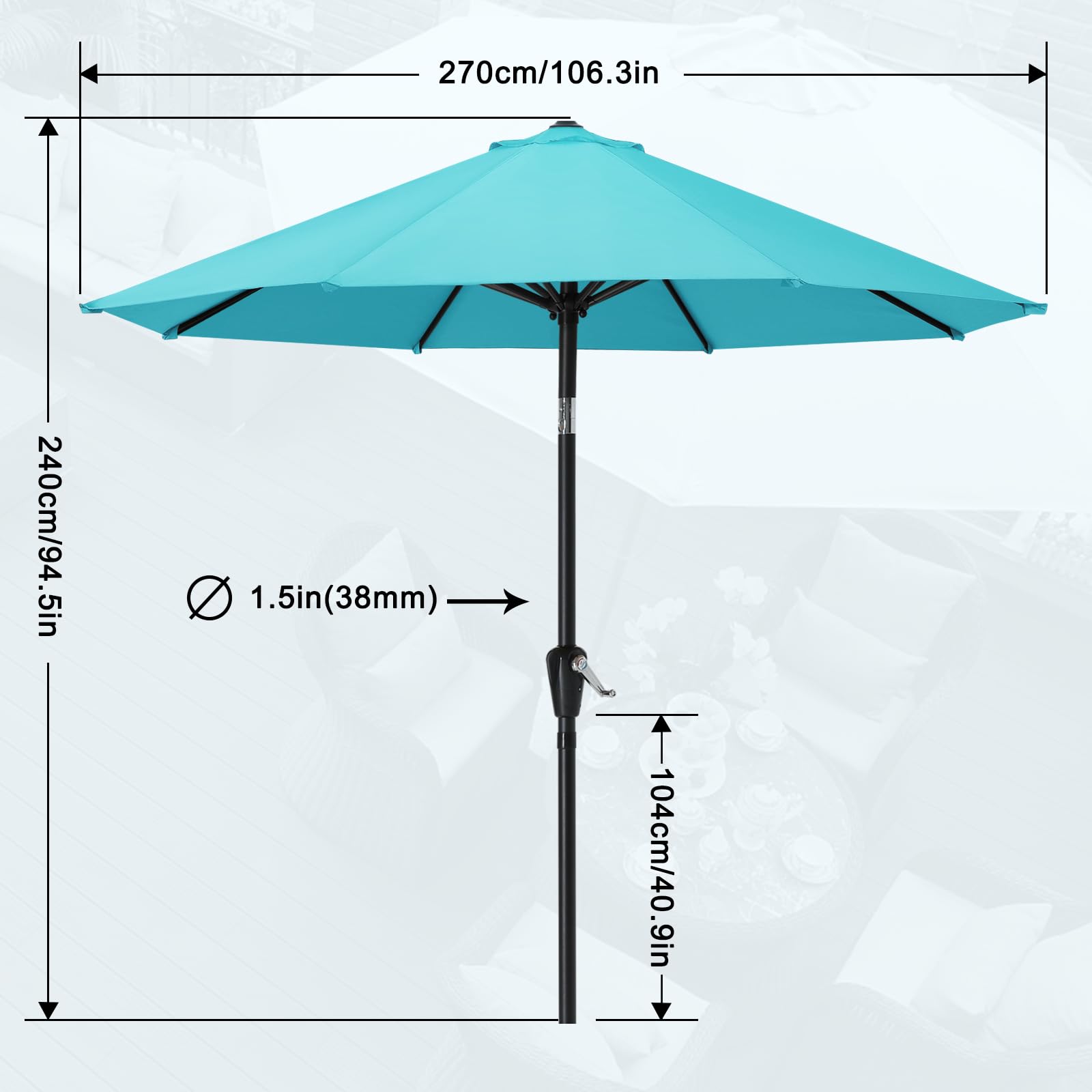 aldi sale patio umbrella Belavi 7.5 Foot Umbrella