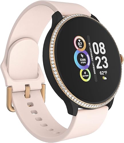 Miniatura 1 de Itech Fusion 2 R Health & Fitness Smart Watch con frecuencia cardíaca 247, podómetro, monitor de temperatura corporal, batería de más de 14 días,