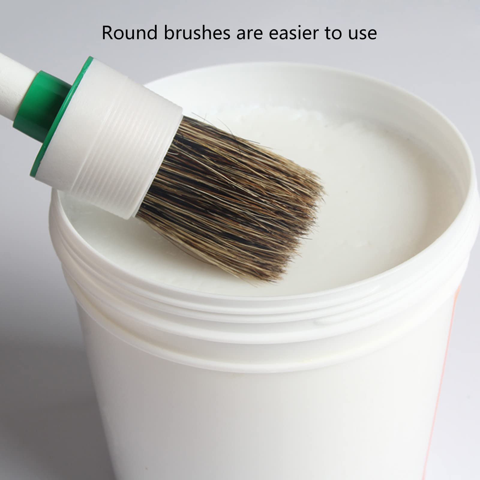 2 Styles Car Brush Tire Lubricating PasteRound For Head Brush Car Interior Exterior Brush Outlet Porta Lube- Applicator- Brush