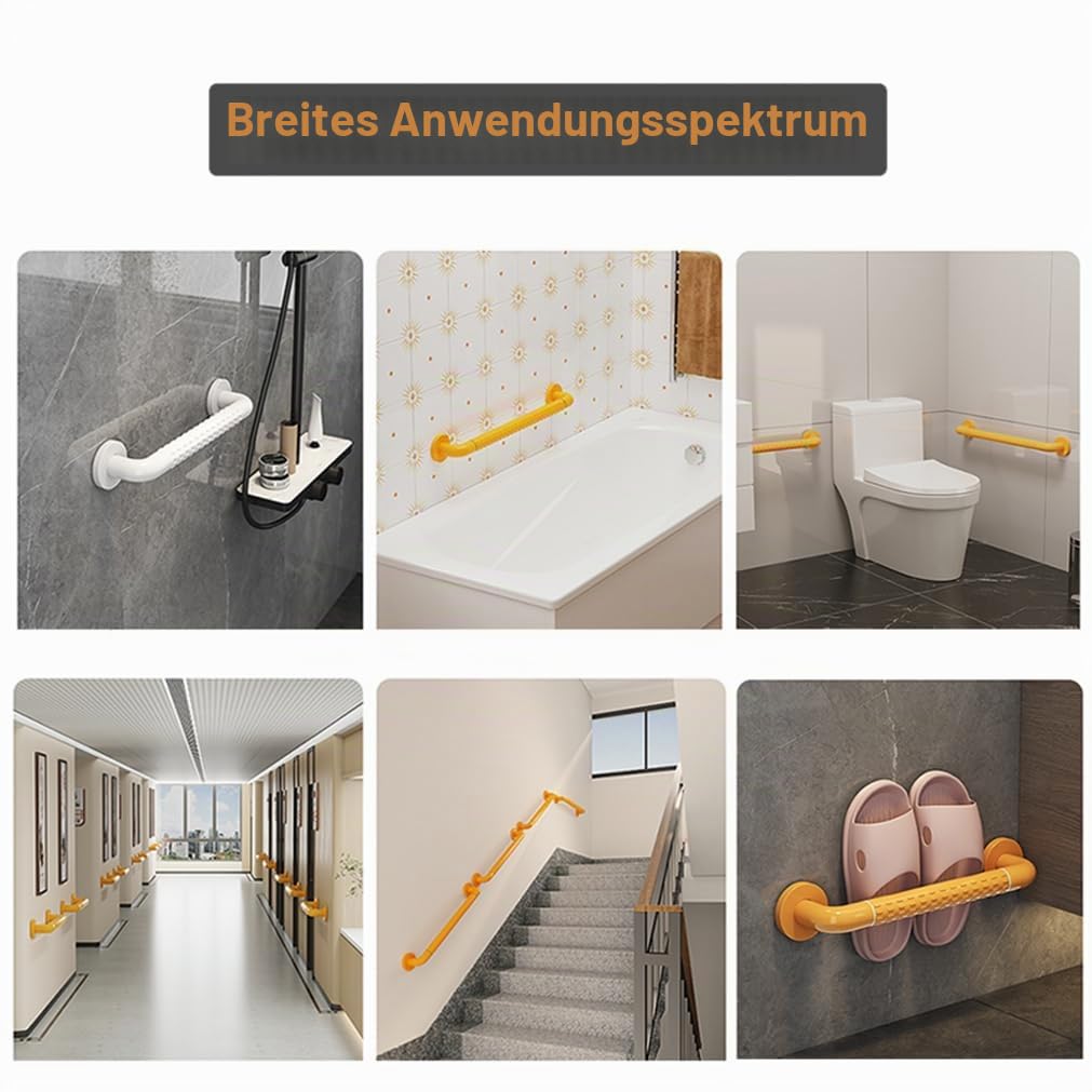 Haltegriffe für Senioren 80CM,Aufstehhilfe Extra Griffstange Rutschfest Behindertengerechter Wandhalte-Stützgriff Griffstangen für das Bad Haltegriff Edelstahl Rutschfest für Senioren und Kinder