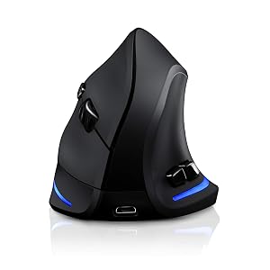 TRELC Ergonomic Mouse 2 4G Wireless Vertical Optical Mouse with Adjustable Sensitivity 1000 1600 2400 DPI 6 Buttons