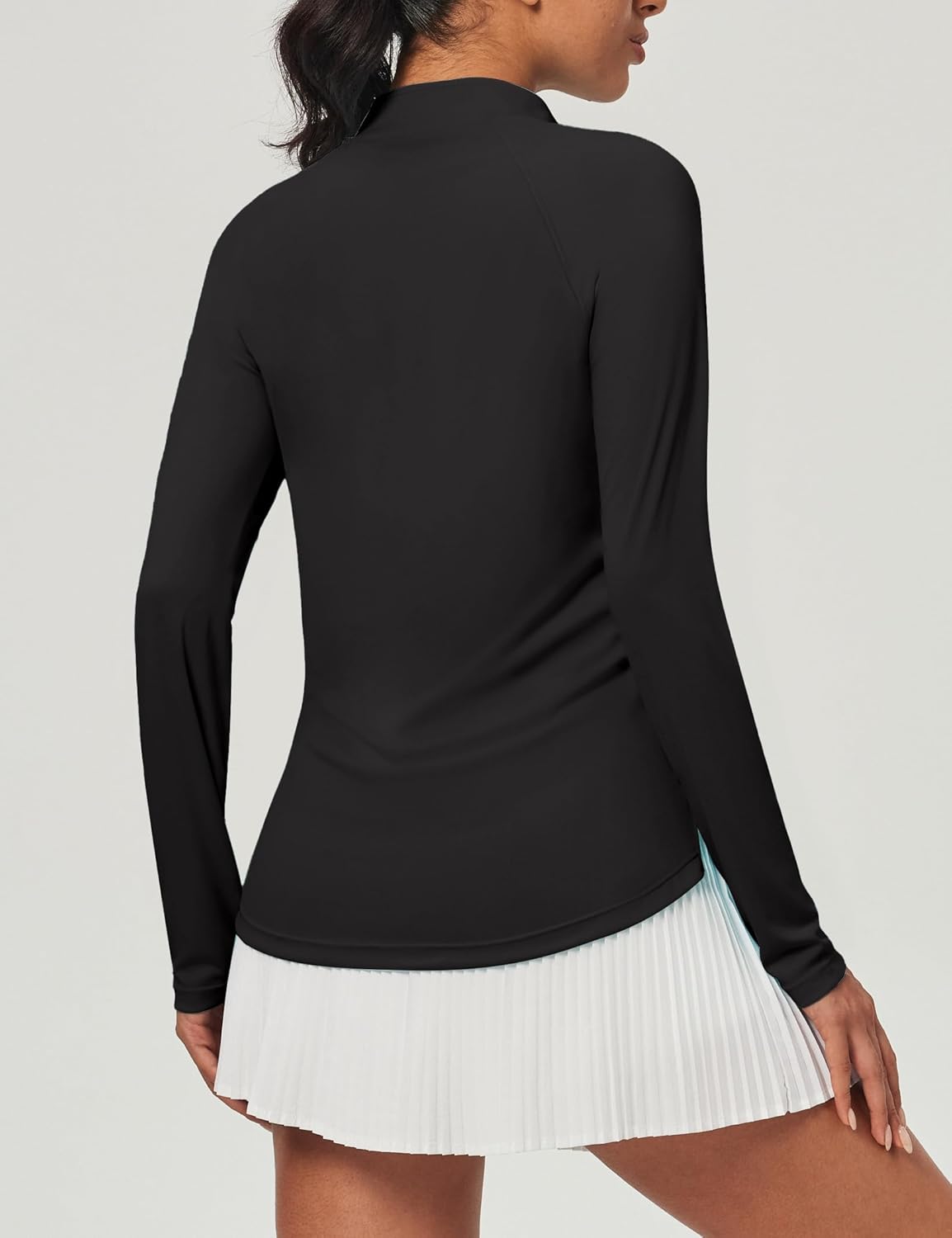 Heathyoga Long Sleeve Workout Tops for Women Golf Shirt UPF 50+ Swim Shirts for Woman UV Sun Protection Quarter Zip Pullover - Image 2