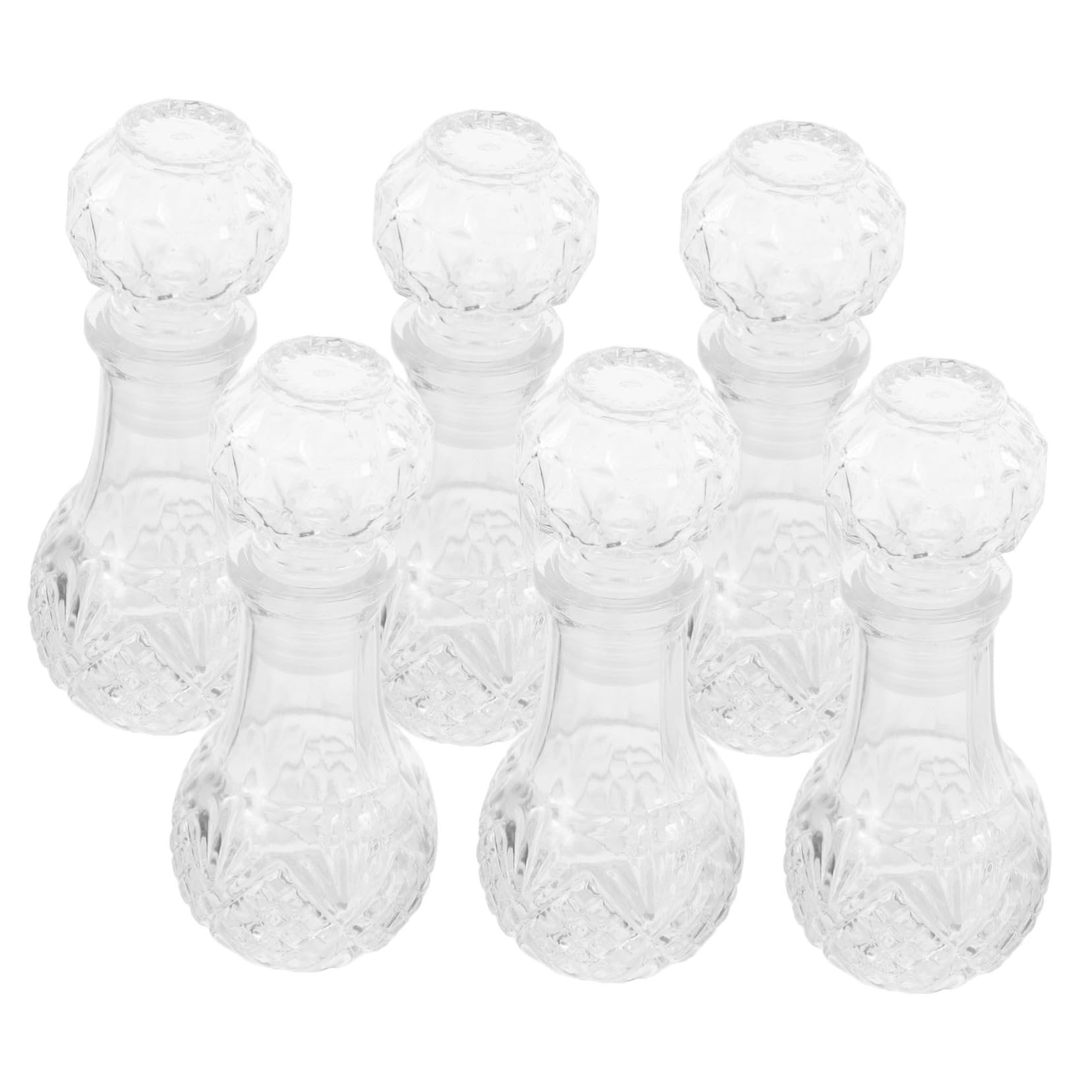 Bouteilles en verre de 50 ml de Cabilock en lot de 6 flacons transparents avec bouchons