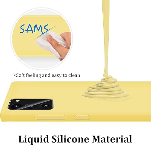 Miniatura 9 de NUIMADL Funda de silicona líquida compatible con Samsung Galaxy Note 20, protección de cuerpo completo de goma de gel a prueba de golpes para Galaxy