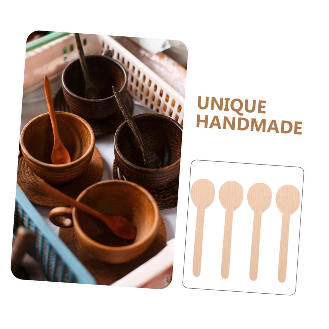 Veemoon 5 Ensembles Kit De Cuillères À Sculpter Diy Cuillères Semi Pour Artisanat Bricolage Ustensiles De Cuisine Esthétiques Naturel 6 Pièces * 5