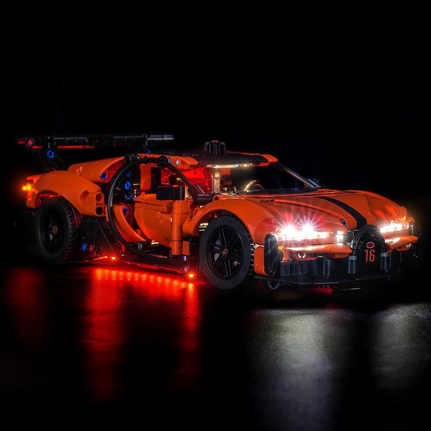 LocoLee Customized Light kit Compatible with Lego 42222 Bugatti Chiron Pur Sport Hypercar - No Actual Model Only Lights, LED Lighting Accessories Compatible with Lego Bugatti Hypercar